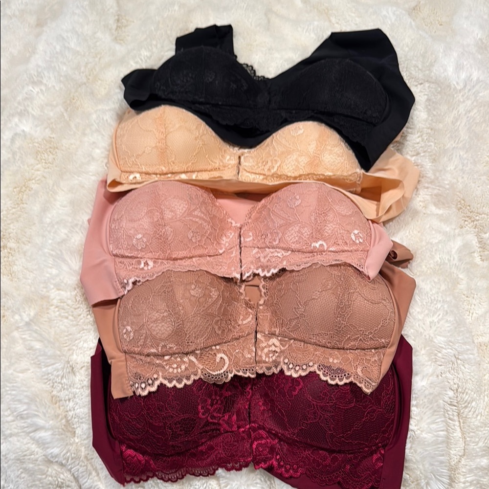 Elegant Lace Women's Bra Set - Black, Cream, Pink, Red BRAND NEW NEVER WORN